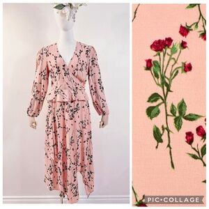 🌹 Topshop Rose Print Blouse & Skirt Set (NWT)